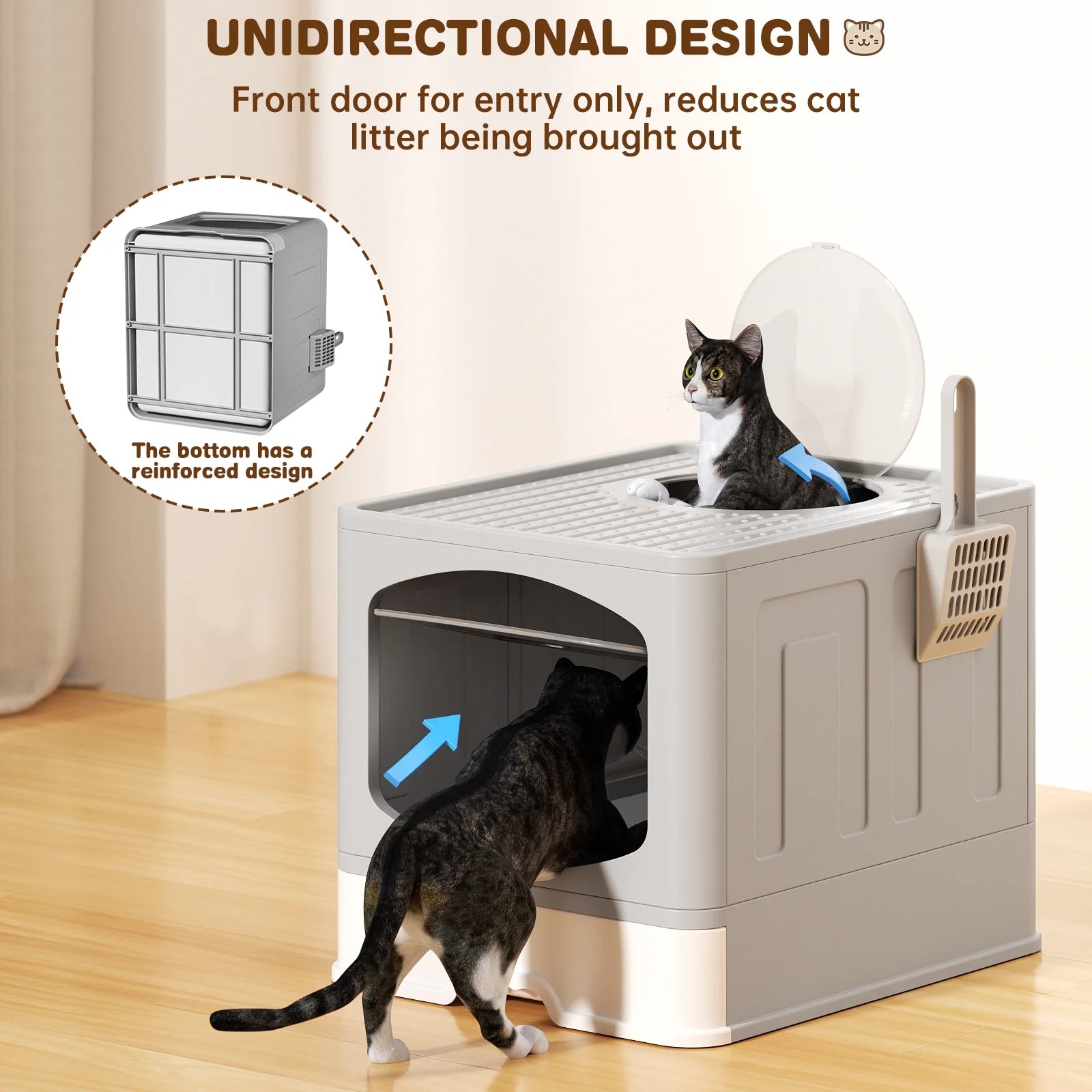 Disposable Litter Boxes for Cats, Large Sized 5-Pack, Disposable Cat Litter Box for Rabbits, Guinea Pigs, Small Animals or Travel, Extra Thick, Very Sturdy and Durable and Water Resistant