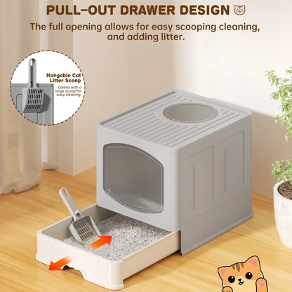 Disposable Litter Boxes for Cats, Large Sized 5-Pack, Disposable Cat Litter Box for Rabbits, Guinea Pigs, Small Animals or Travel, Extra Thick, Very Sturdy and Durable and Water Resistant