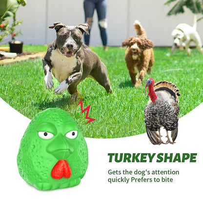 Rubber Dog Chew Toys, Treat Food Dispensing Dog Toys for Teeth Cleaning, Interactive Dog Toys for Small Medium Large Dogs Red