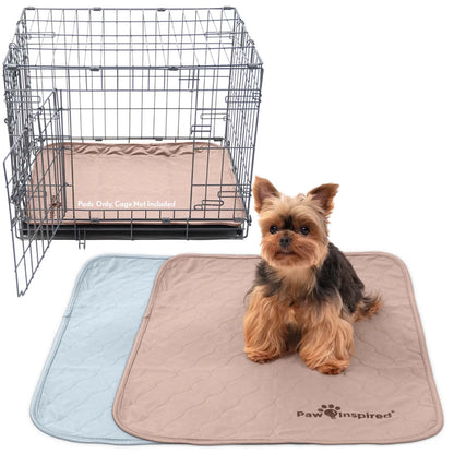 2Ct  Dog Crate Pads Mats Size 47X29” for Use with 48” Kennel and Crate | Washable Waterproof Dog Pee Pads