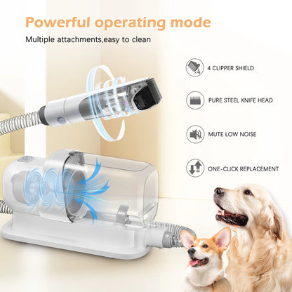 Dogs & Cats Adjustable Corded Electric Clippers Kit with Brush, Blades, Clippers, Comb (9 Pack)