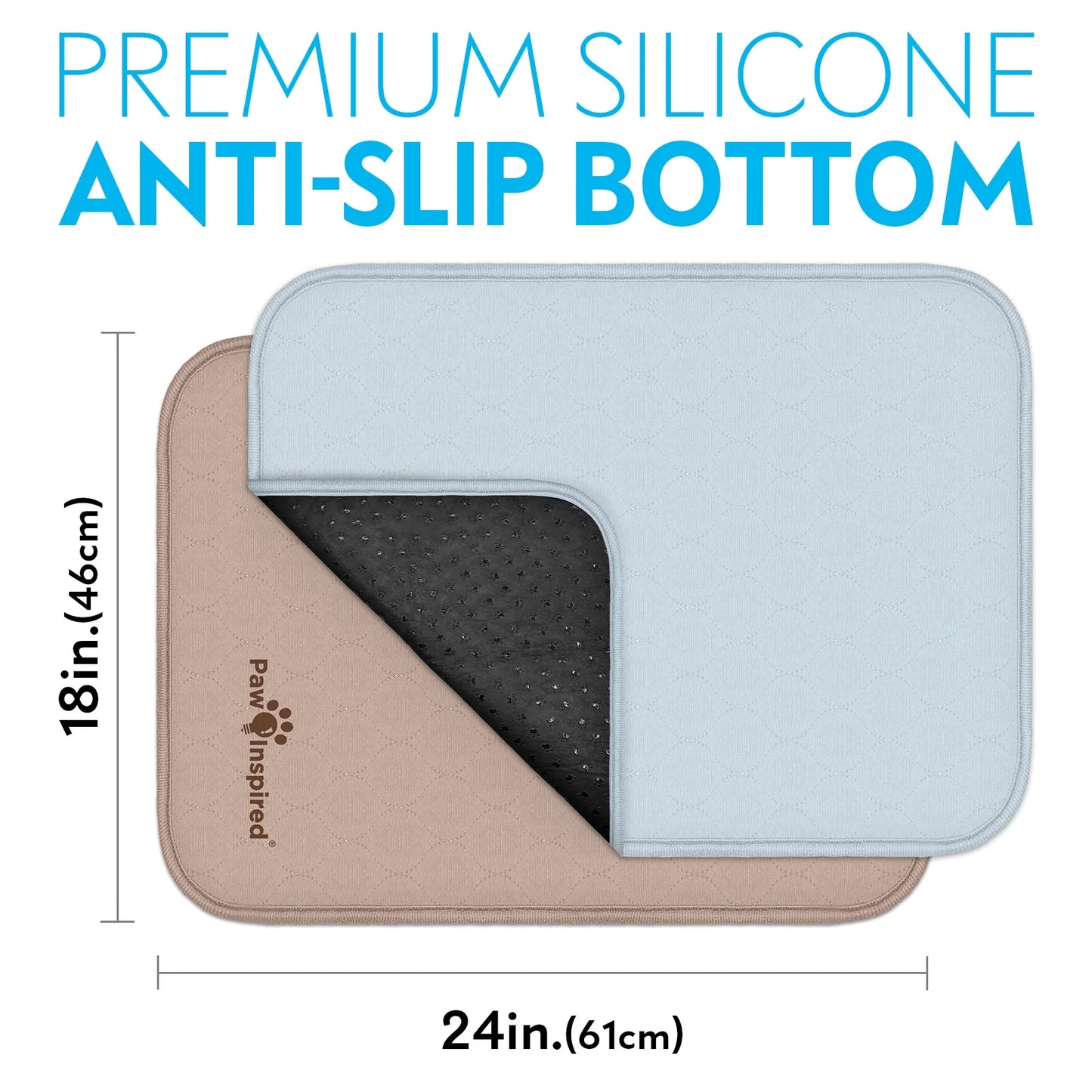 2Ct  Dog Crate Pads Mats Size 47X29” for Use with 48” Kennel and Crate | Washable Waterproof Dog Pee Pads